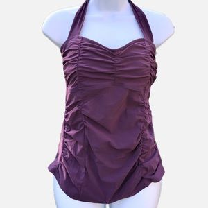 Lands End Women’s Tankini Swimsuit Bathing Suit Light Eggplant Purple S(6)